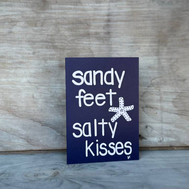 Citrus Daisy - Vendita all'ingrosso Biglietti di auguri generici - Carta Piedi Sabbiosi Baci Salati3