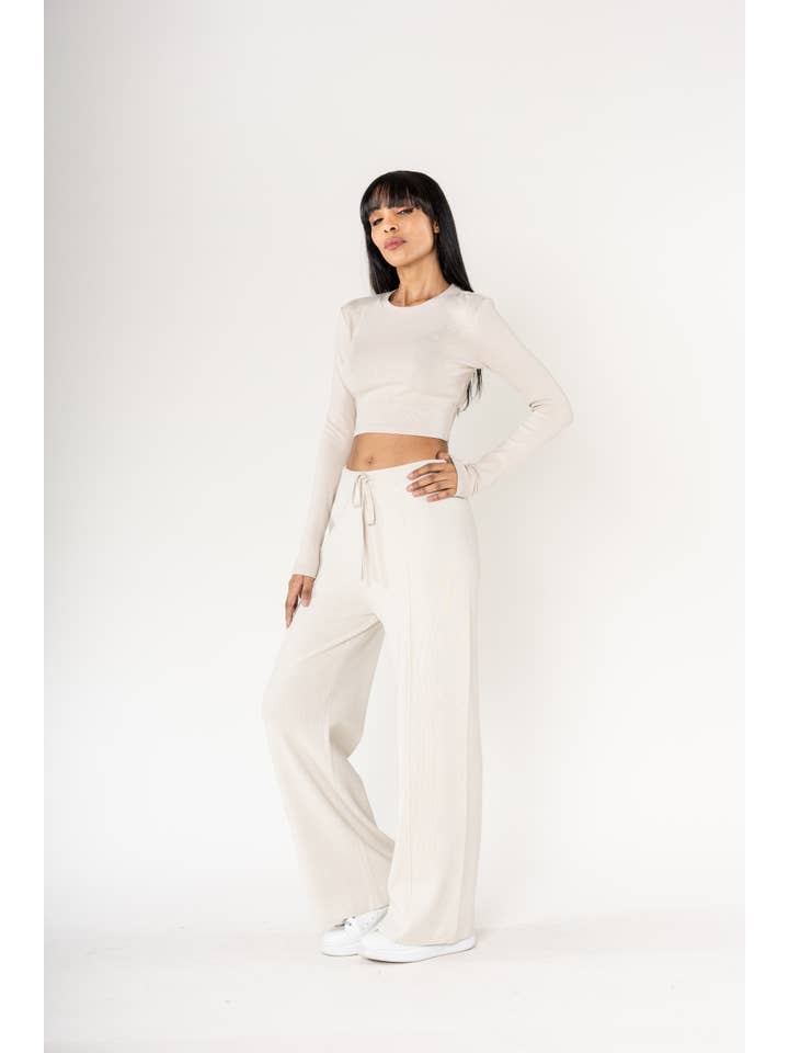 Nina Carter - Wholesale Pants - Women's - F025 Flared Cocooning Comfort Knit Trousers31