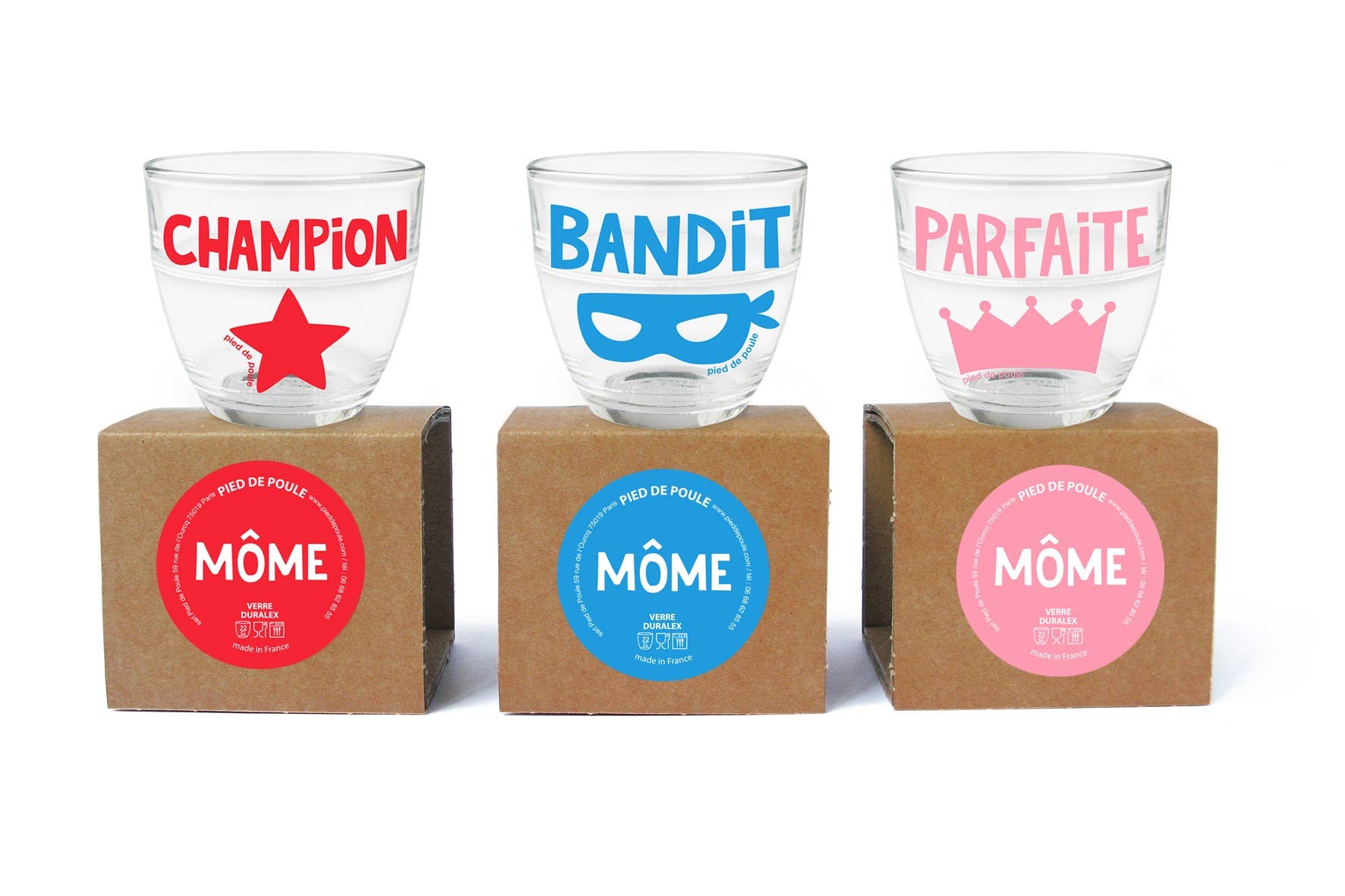 Pied De Poule – Großhandel Trinkglas/Tasse – Duralex Gigogne Glas - PERFECT ROSE XL Version3