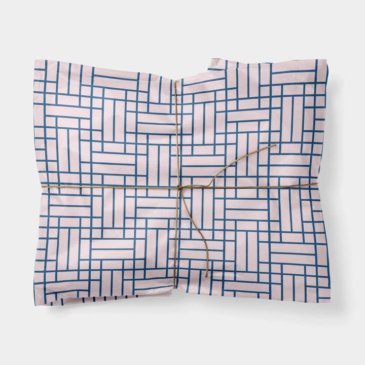 Rosa und blaue chinesische Gitter-Geschenkverpackung für den Großhandel von The Design Craft