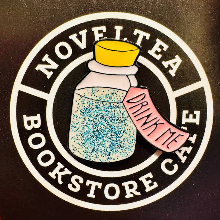 NovelTea Bookstore & Gifts - Wholesale Lapel Pin/Button - Drink Me, Alice in Wonderland - Enamel Pin