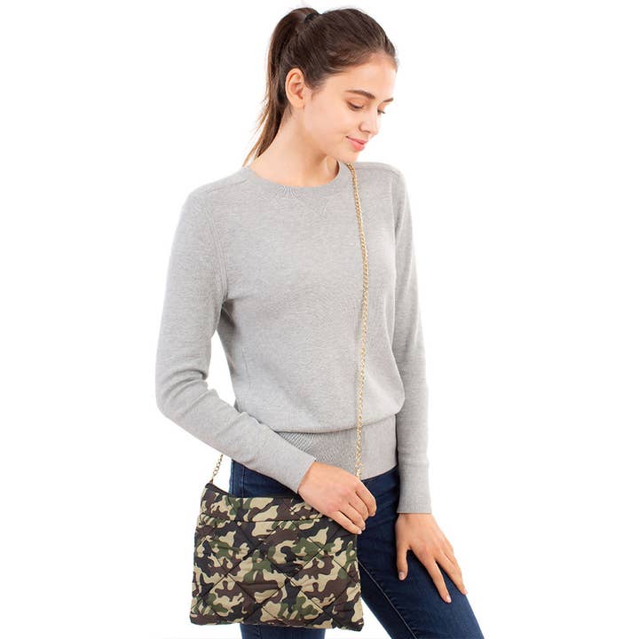 Hana - Wholesale Crossbody Bag - Women's - Camouflage Pattern Padded Mini Crossbody Bag3