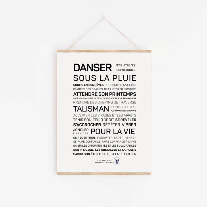 Poster Dansen in de regen voor wholesale door LES MOTS A L'AFFICHE