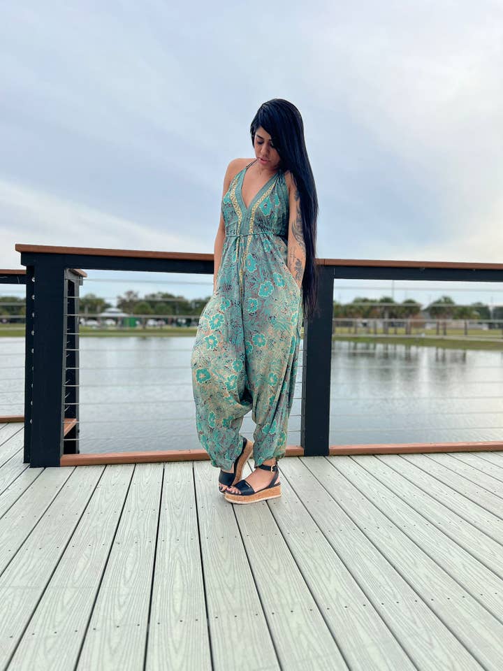 Foutaz - Wholesale Jumpsuit - Women's - One size bohemian jumpsuit- Case of mixed colors