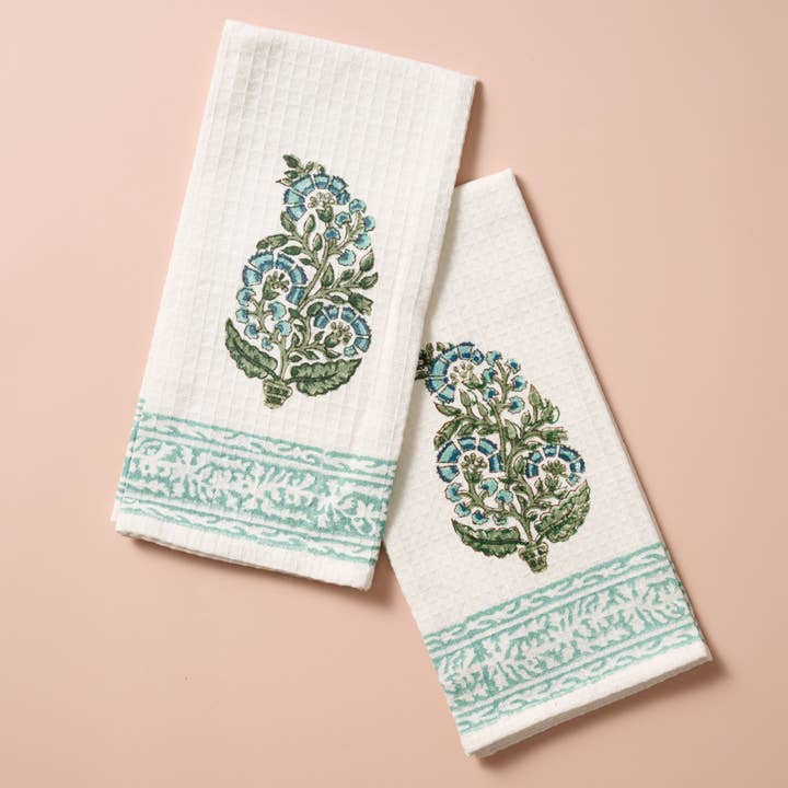 Ten Thousand Villages - Wholesale Hand Towel - Pera Cotton Blockprint Hand Towel Set