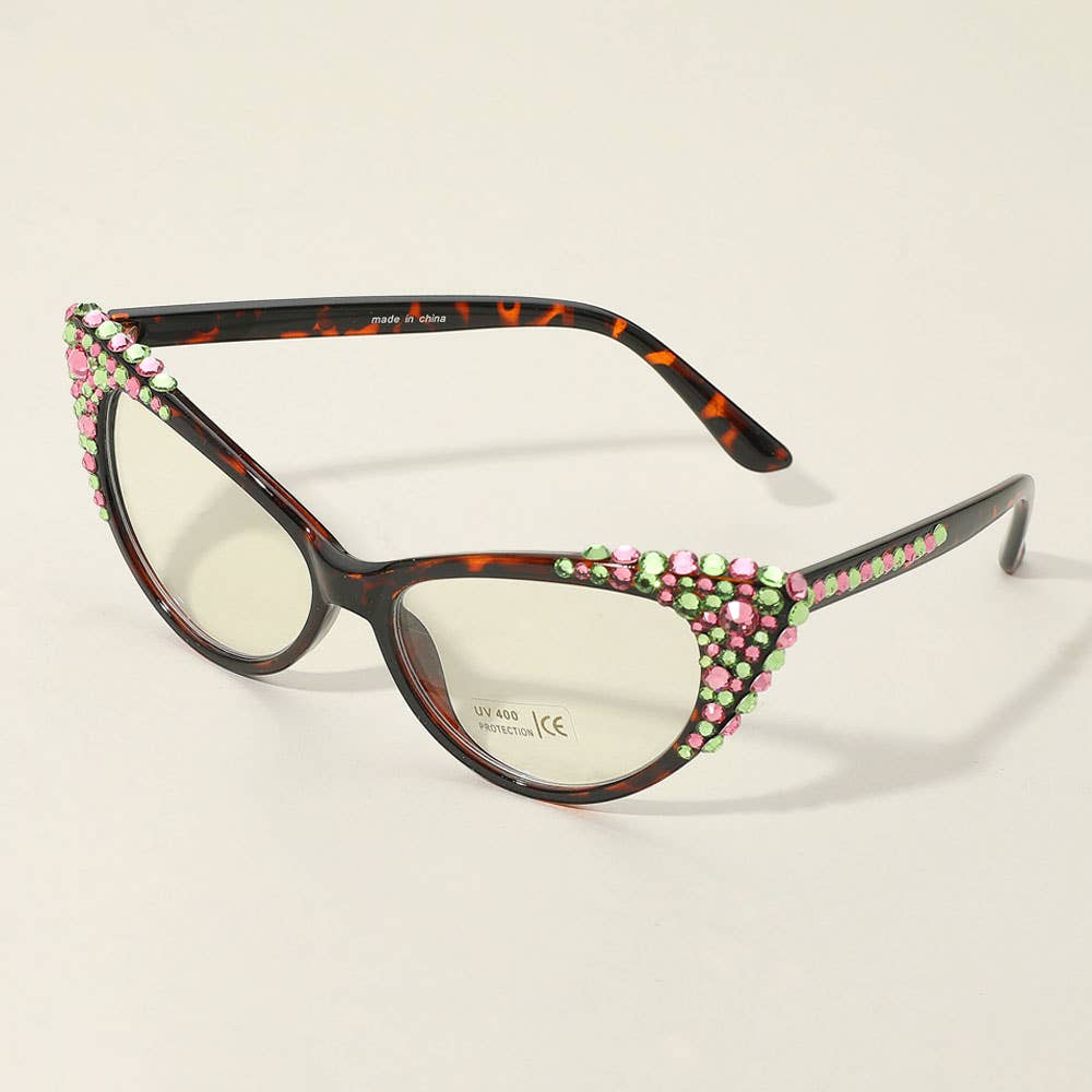 Sensibling Corp. - Wholesale Sunglasses - Women's - Bubbly Austrian Crystal Cat Eye Optical Glasses4