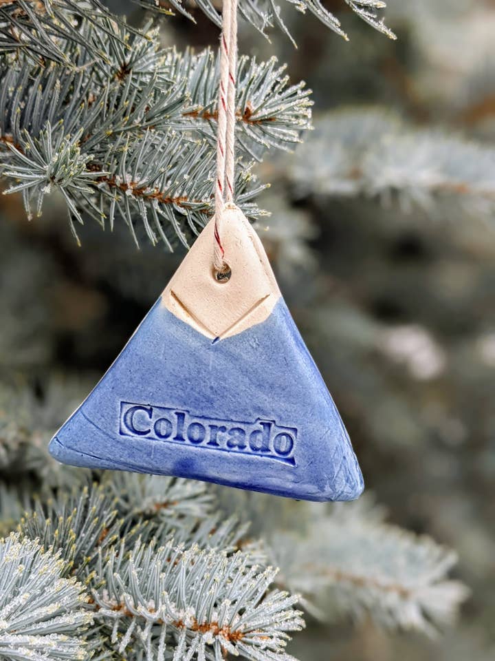 Colorado Mountain Ornament for wholesale by Nomad Potters