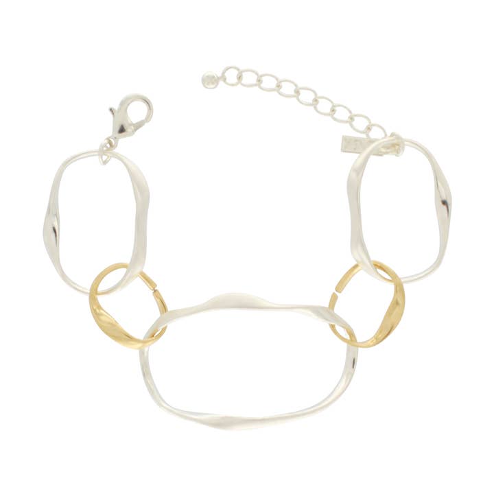 Elysian IN:STORE 2-tone Organic Bracelet Silver Plating for wholesale by Dansk Copenhagen