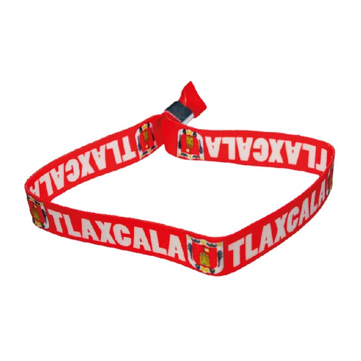 Bracelet tissé - Bouclier de Tlaxcala – Mexique - P2616 pour la vente par Worldwide Souvenirs