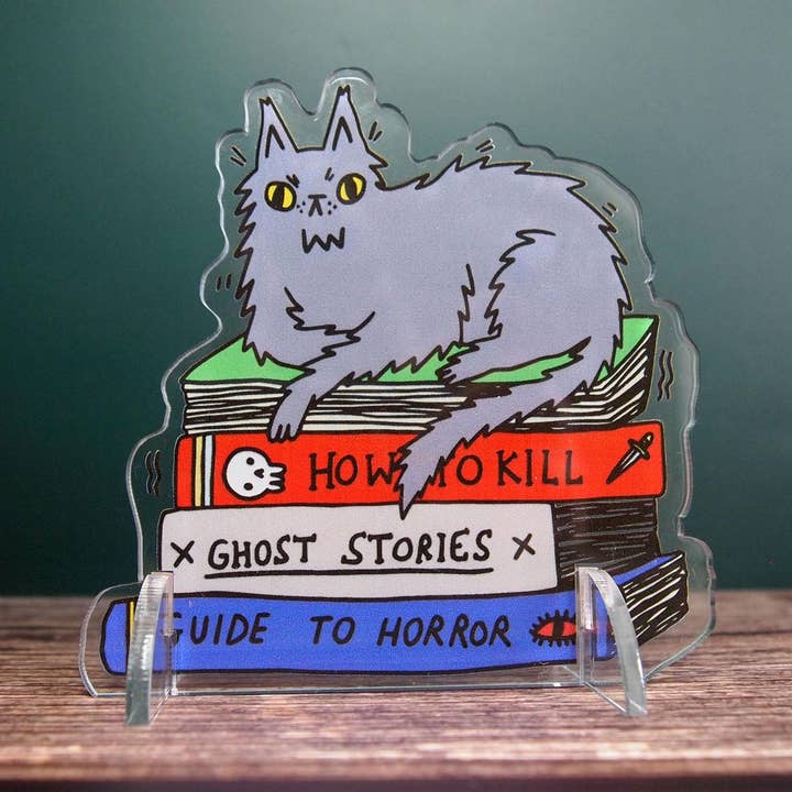 Spöklik katt akryl skrivbordsdjur stående prydnad för wholesale av I LIKE CATS