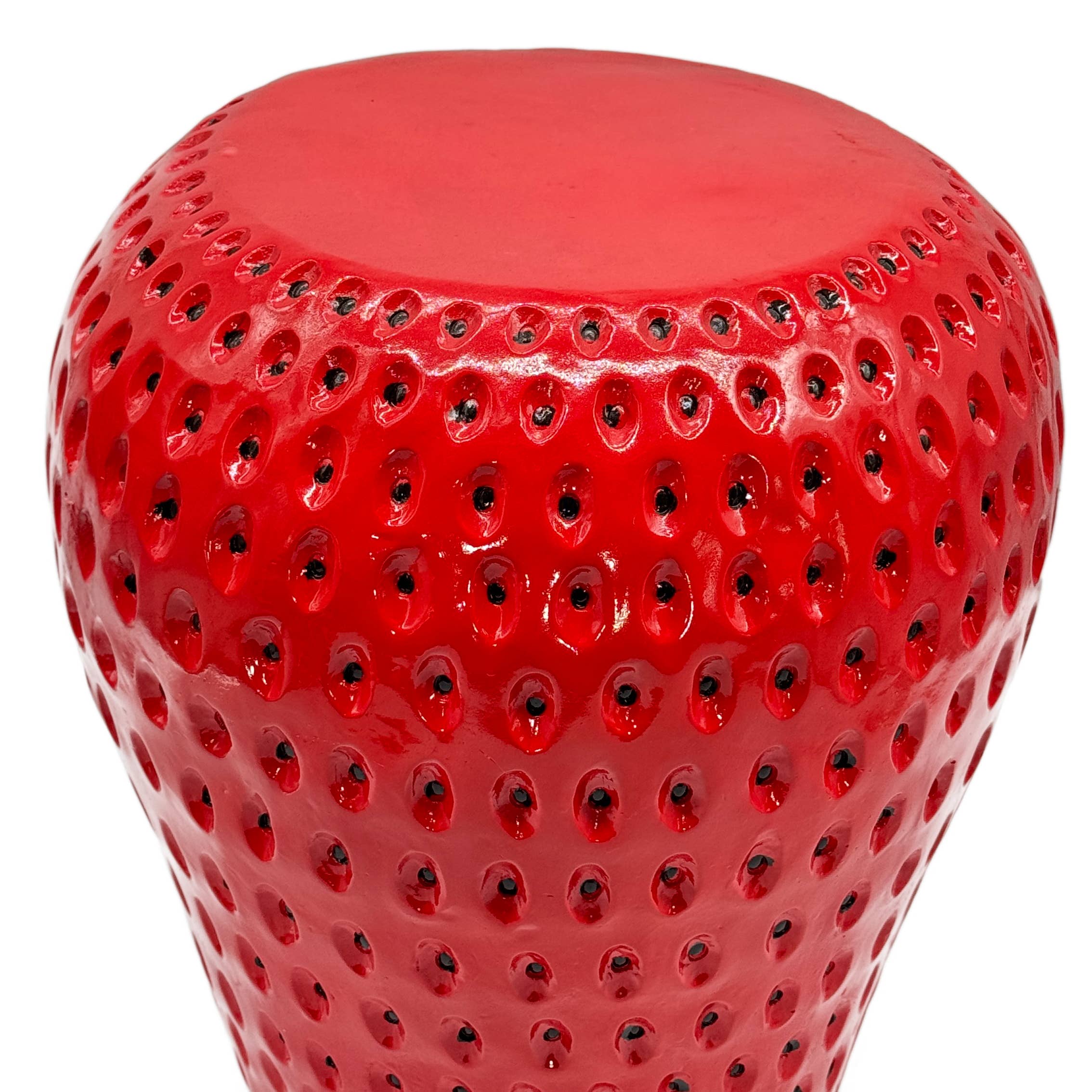 Galt International Company - Wholesale Stool - Red Strawberry Stool Polyresin Side Table 18"6