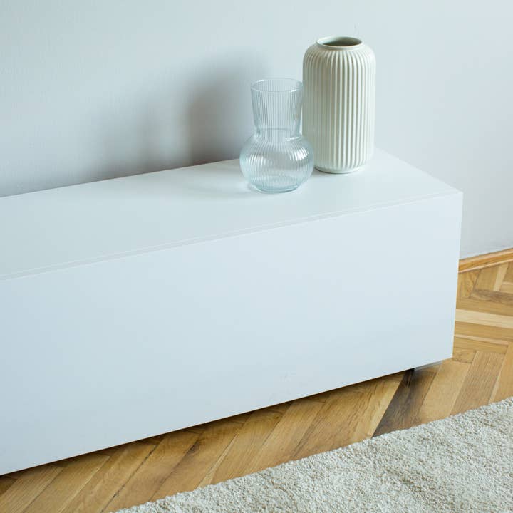 PLATAN ROOM - Wholesale Console Table - TV Cabinet TV Stand 105 cm Hanging or Standing White Gloss12