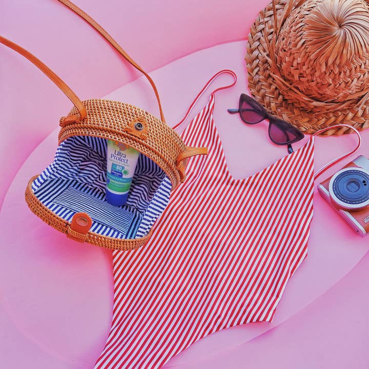 Borsa in rattan - The Flower per la vendita all'ingrosso da parte di ZOA Lifestyle | Home of Bracelets