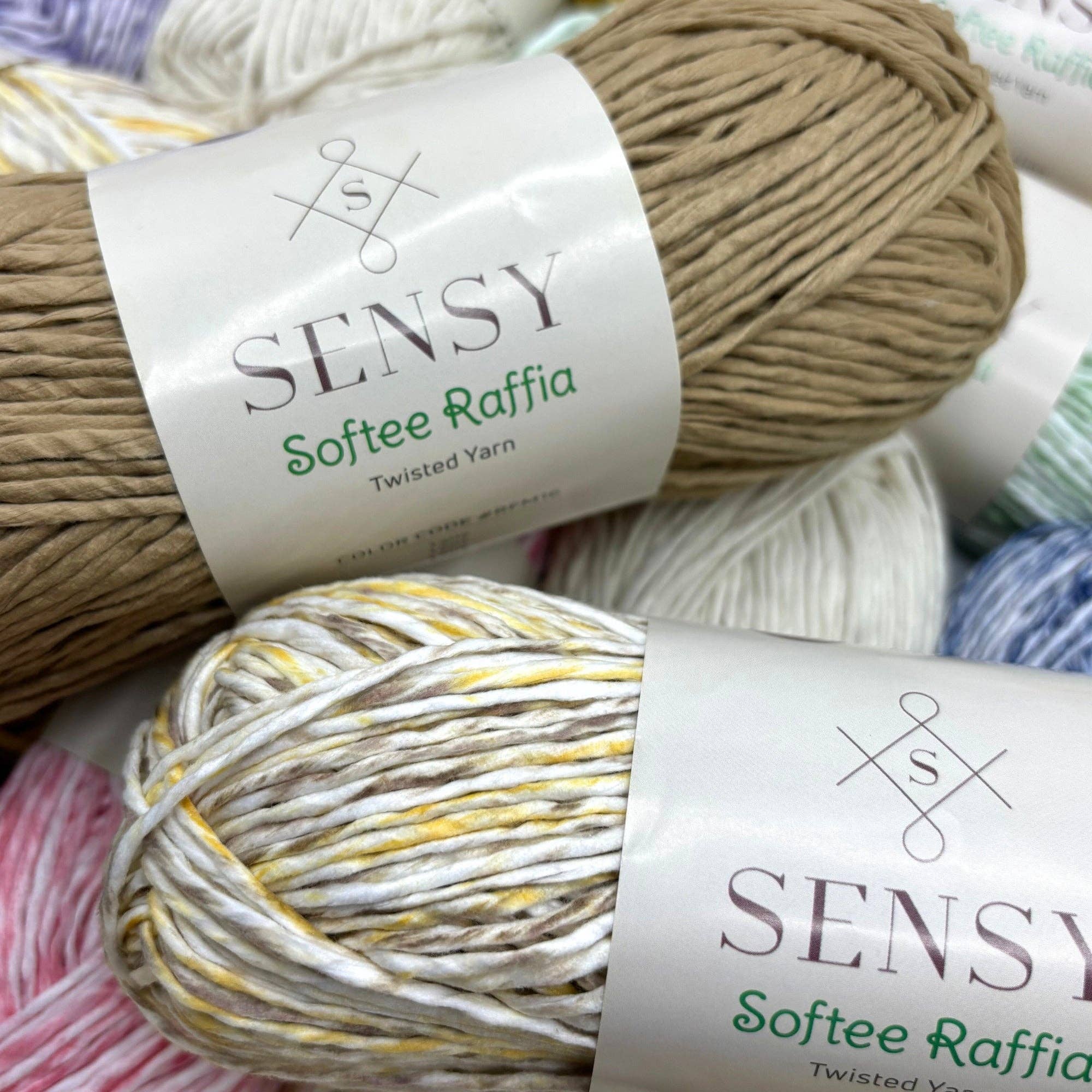 Sensy - Wholesale Yarn - Sensy Softee Raffia Twisted Yarn, 3.5 oz, 109 Yards, 100% Polyester, Gauge 4 Medium34