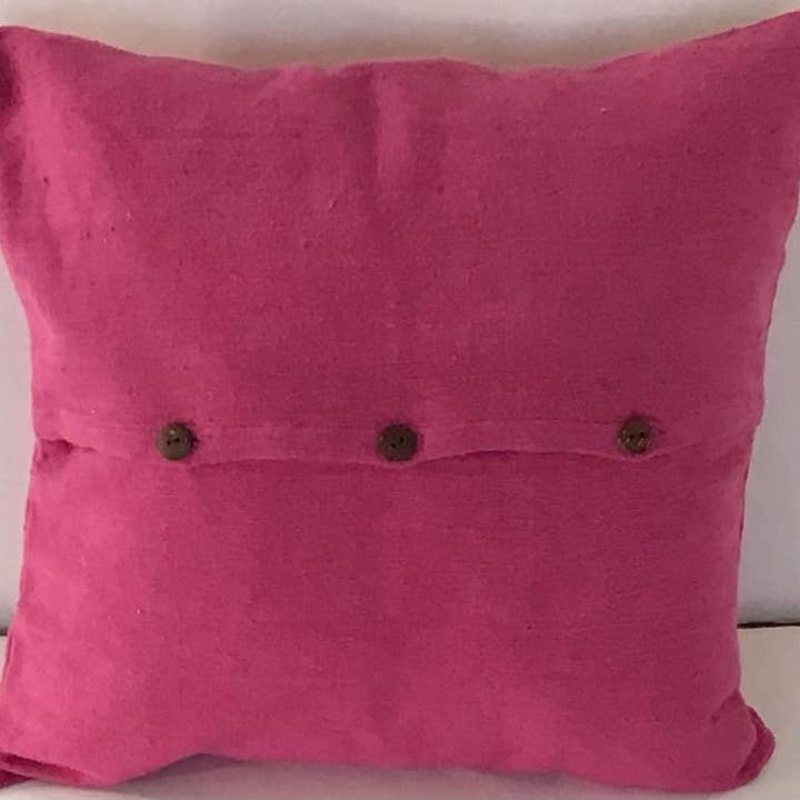 Pillow Woven 24" x 24" Solid CC Fuchsia for wholesale by natural habitat