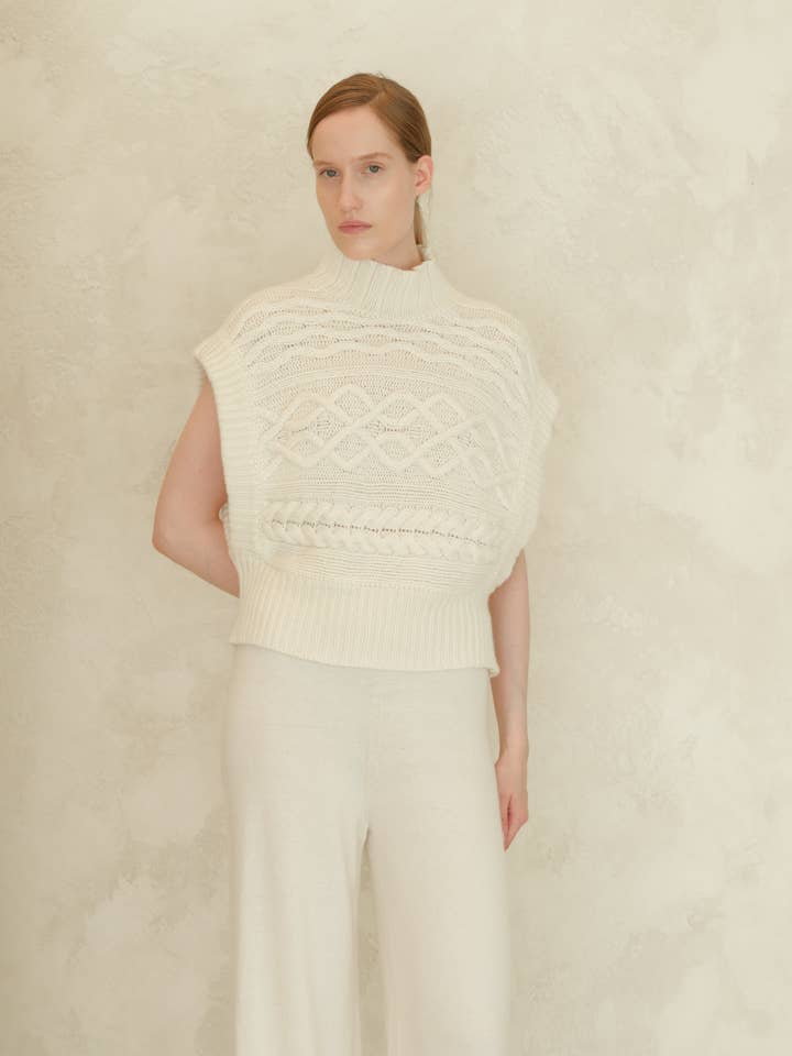 Lèmme - Wholesale Tunic Sweater - Women's - Cashmere Mix Maxi Cable Tunic2