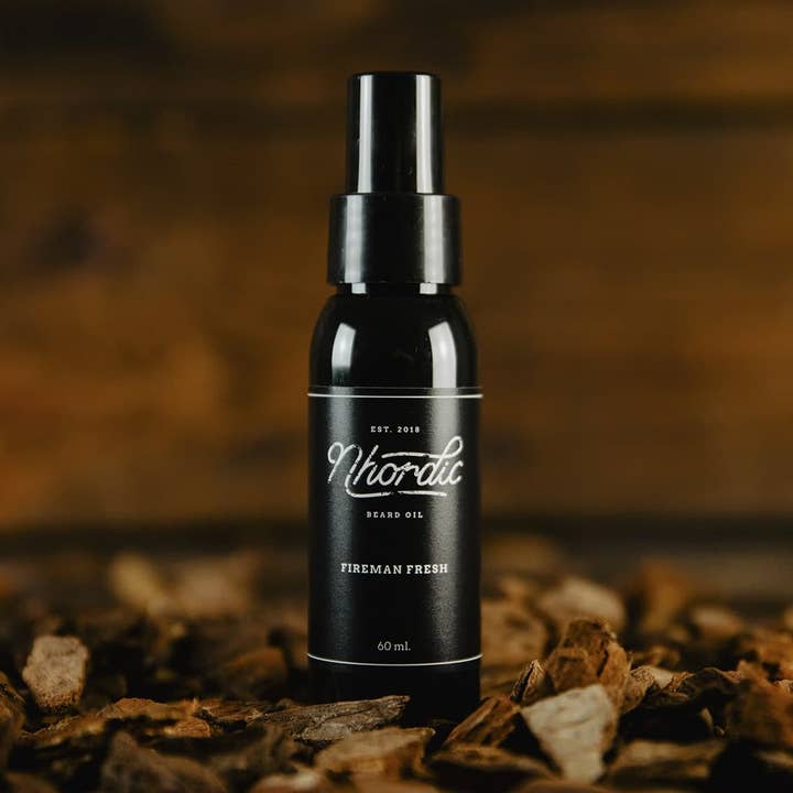 Nhordic - Vente Produit structurant pour la barbe - Huile à barbe 60 ml - Fireman Fresh0