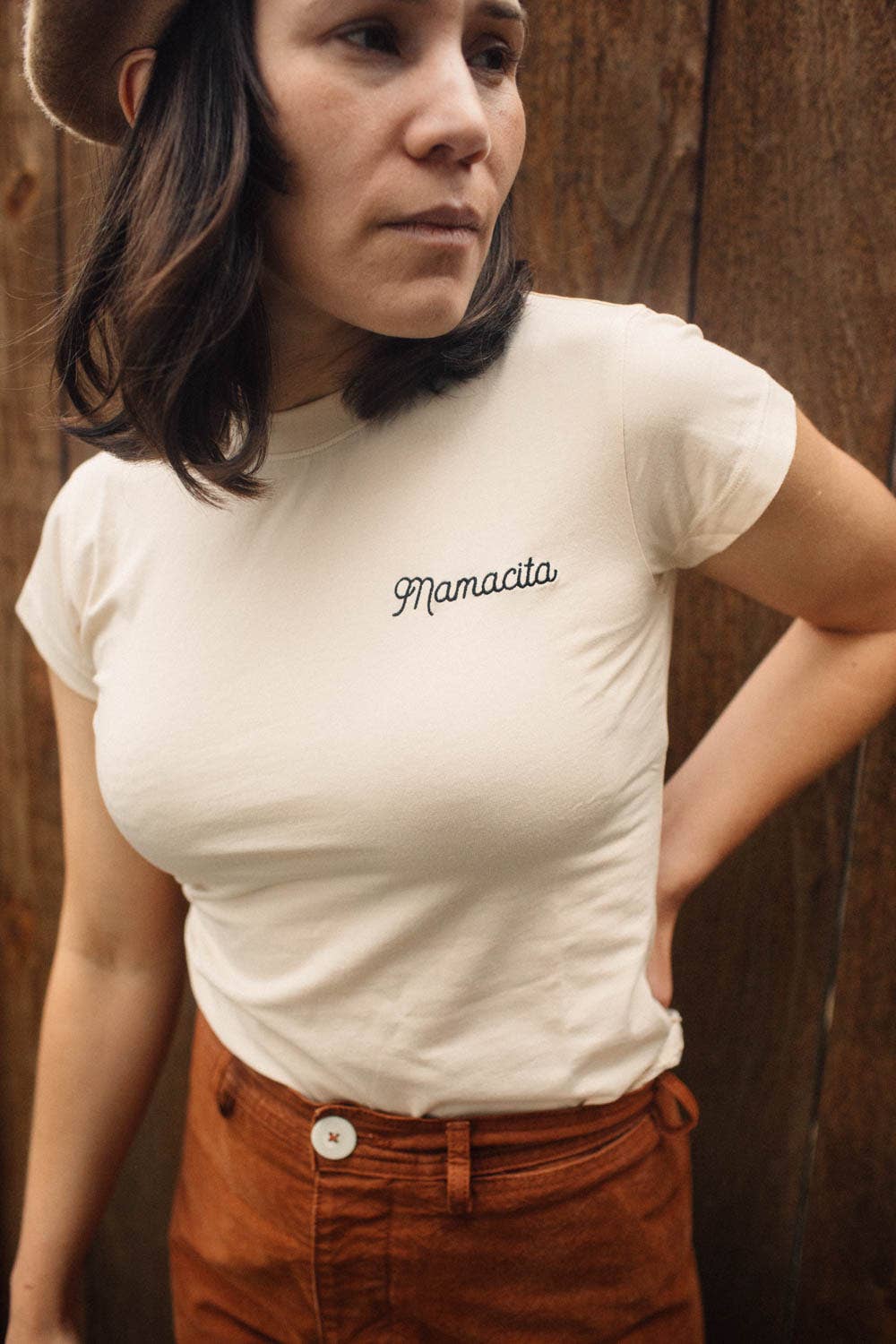 The Bee & The Fox - Vendita all'ingrosso Maglietta - Donna - Mamacita | T-shirt aderente ricamata2