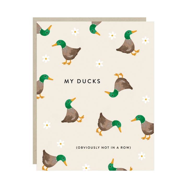 Barone and Co. - Wholesale Everyday Greeting Card - My Ducks Funny Greeting Card0