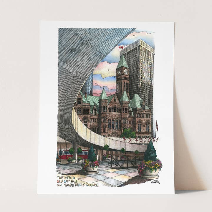Nathan Phillips Square Toronto Poster für den Großhandel von Totally Toronto Art/Sassy City Studio