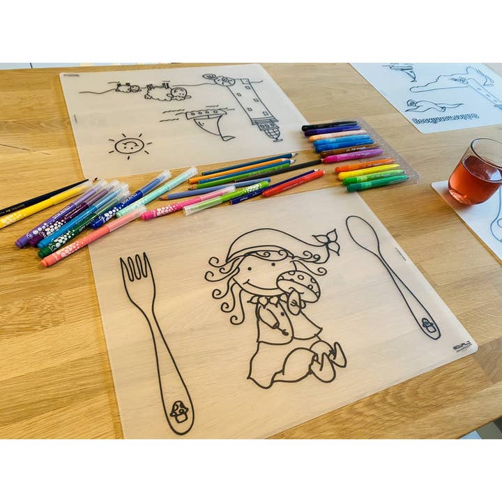 Tovaglietta da colorare Gnometta per la vendita all'ingrosso da parte di Edwali