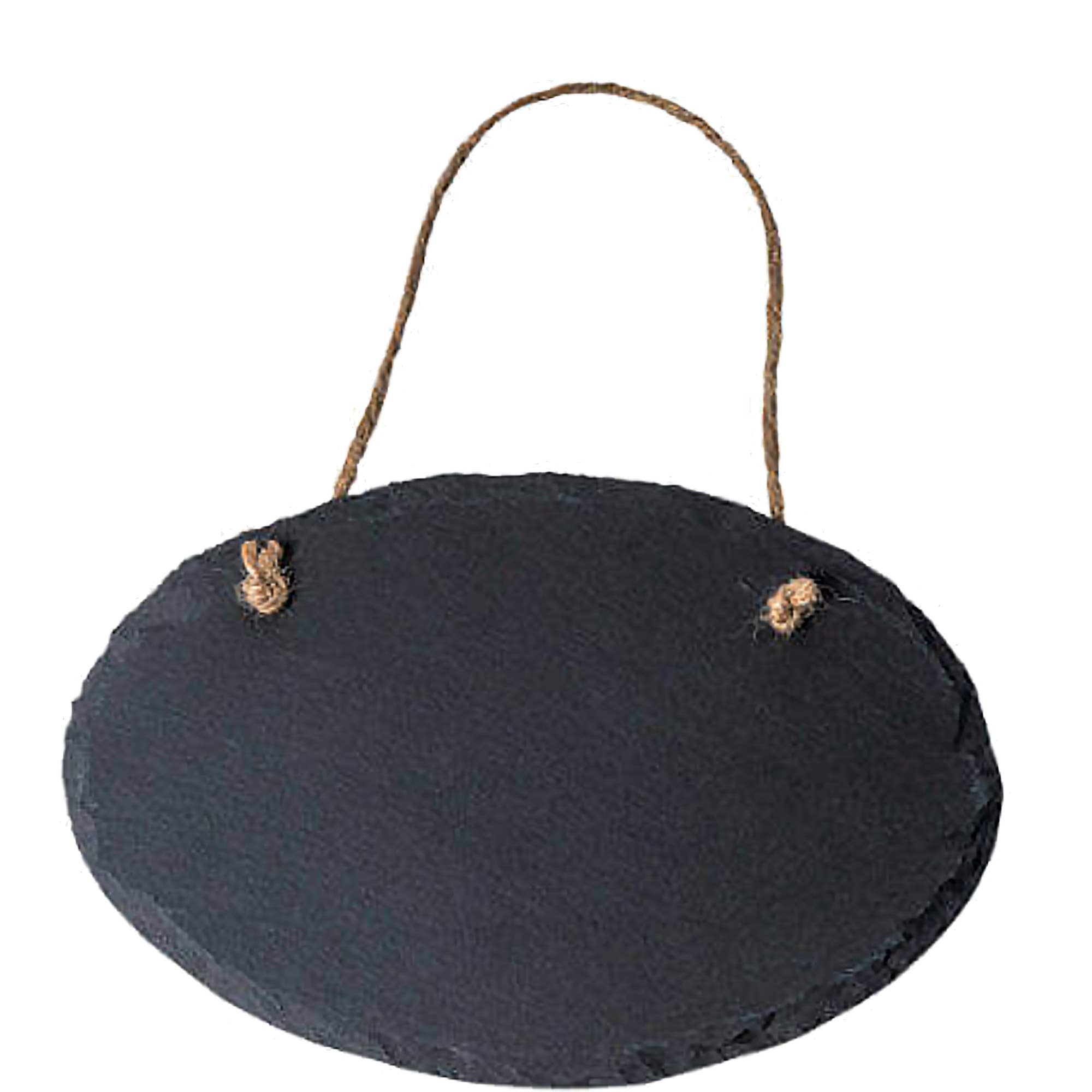 Vosteen - Wholesale Decorative Figurine - Oval Slate Plate for Hanging 18x12cm Anthracite0