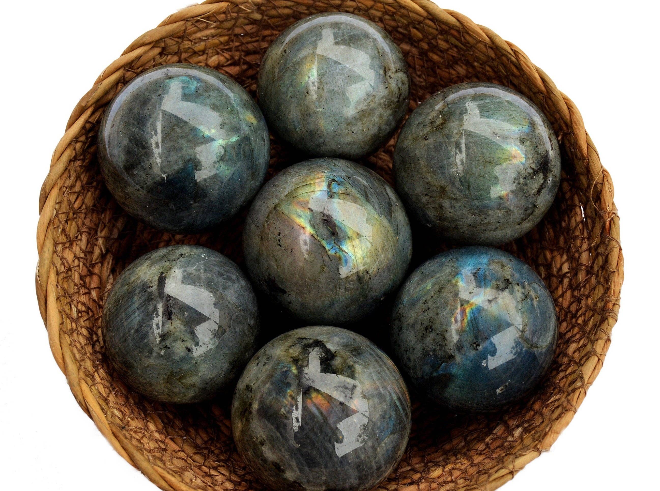 Kaia & Crystals - Wholesale Spiritual Stone/Crystal - Labradorite Sphere Stone (45mm - 60mm)2