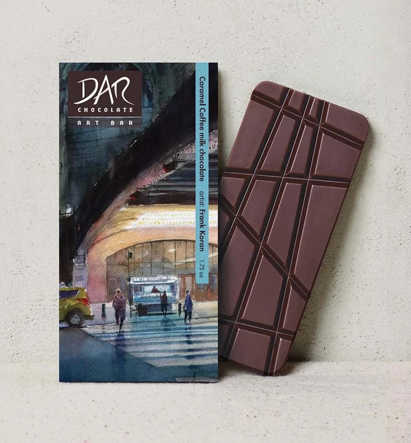 Dar Chocolate - Wholesale Chocolate Bar - Art Bars: Salted Caramel Coffee Milk Chocolate Bar 60% 9
