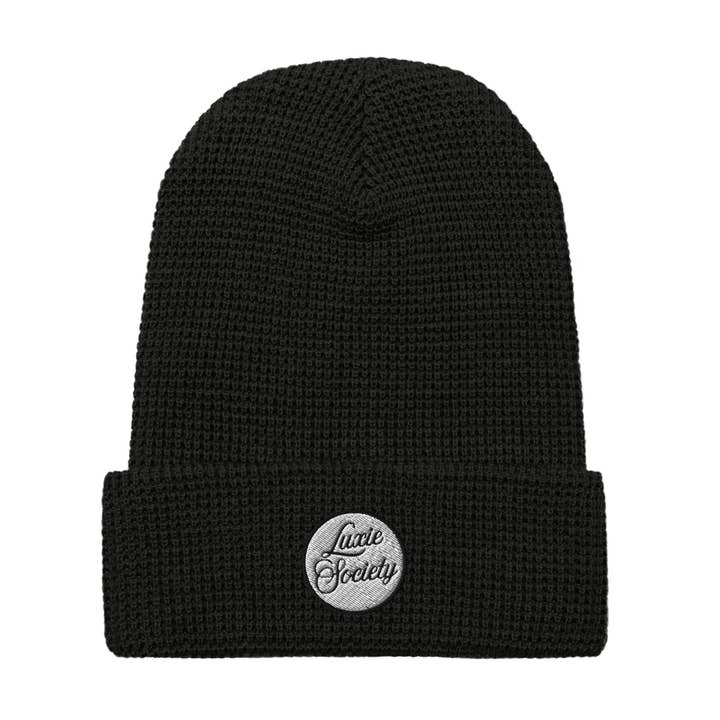 Luxie Society Embroidered Waffle beanie for wholesale by Luxie Society