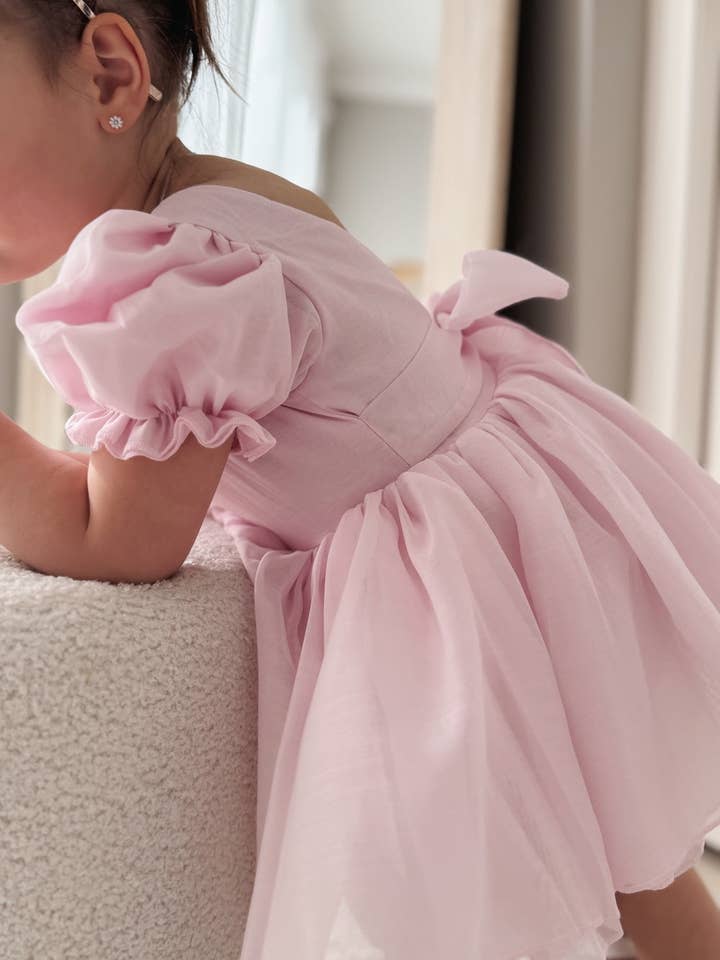 A Little Lacey - Wholesale Dress – Kids - Arabella Girls Pink Dress1