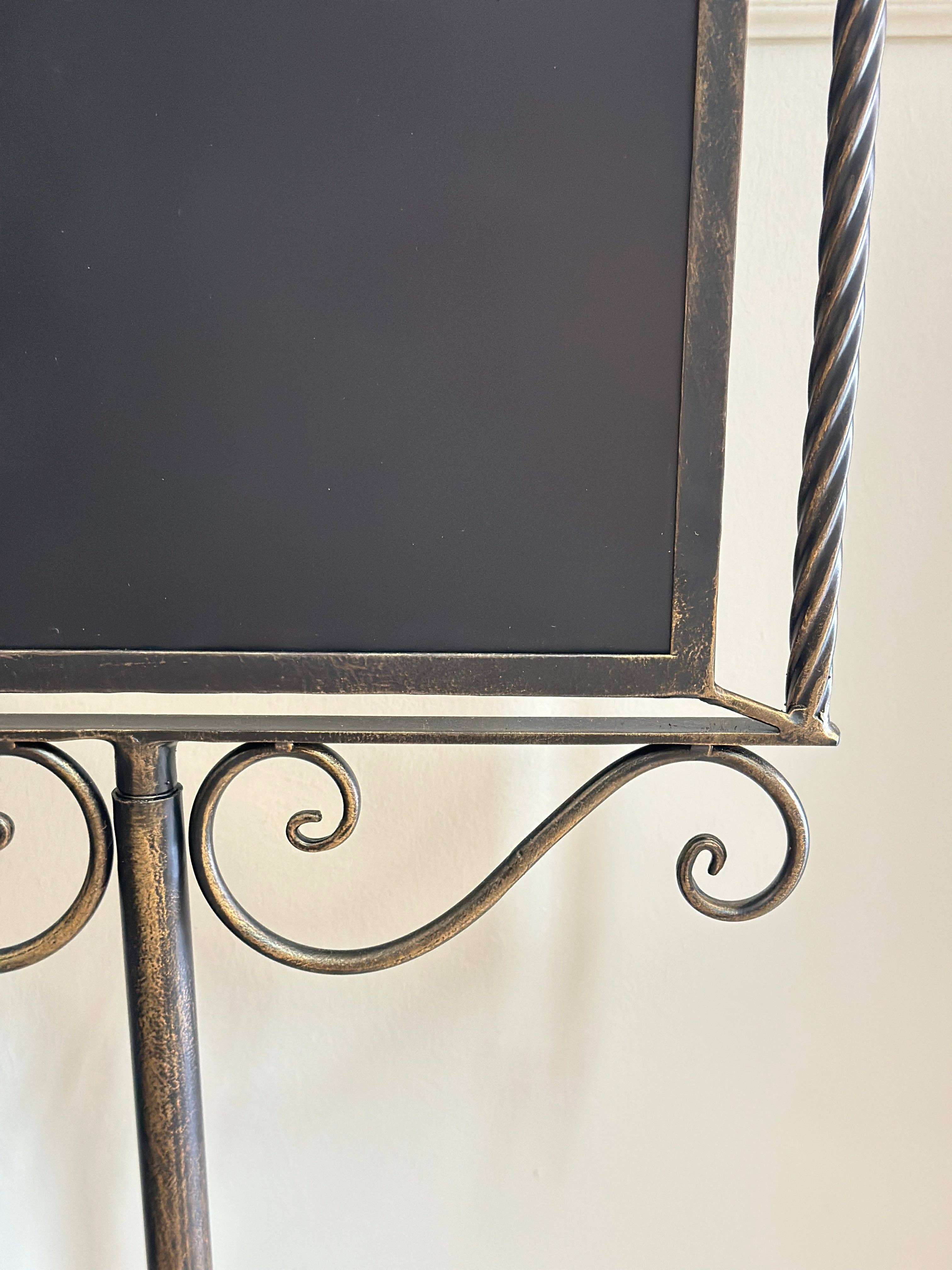 Vagabond Vintage - Wholesale Chalkboard - Metal Pedestal Chalkboard with Bird Accents2