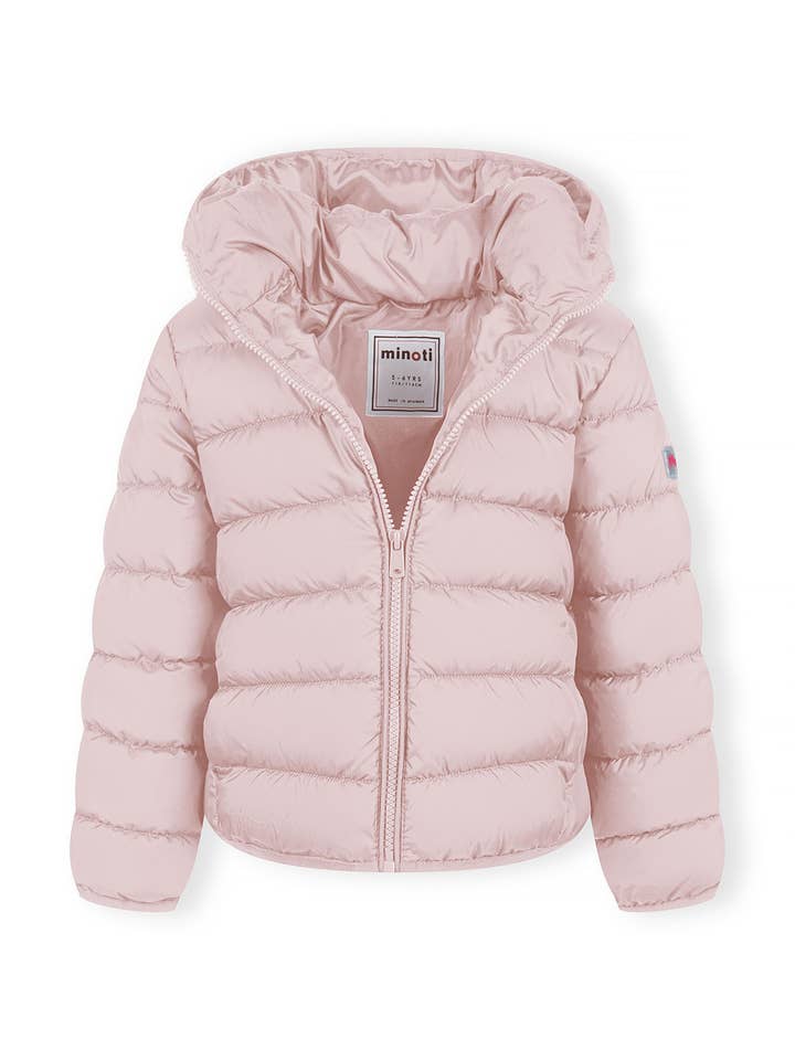 Mädchen Steppjacke mit Reißverschluss und abnehmbarer Kapuze (2-14 Jahre) für den Großhandel von Minoti sp. z o.o.