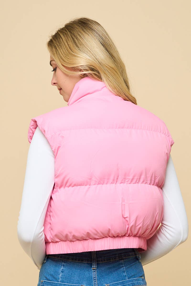 ANWND - Wholesale Jas - Dames - 2458 - Gewatteerd heupvest met hoge kraag12