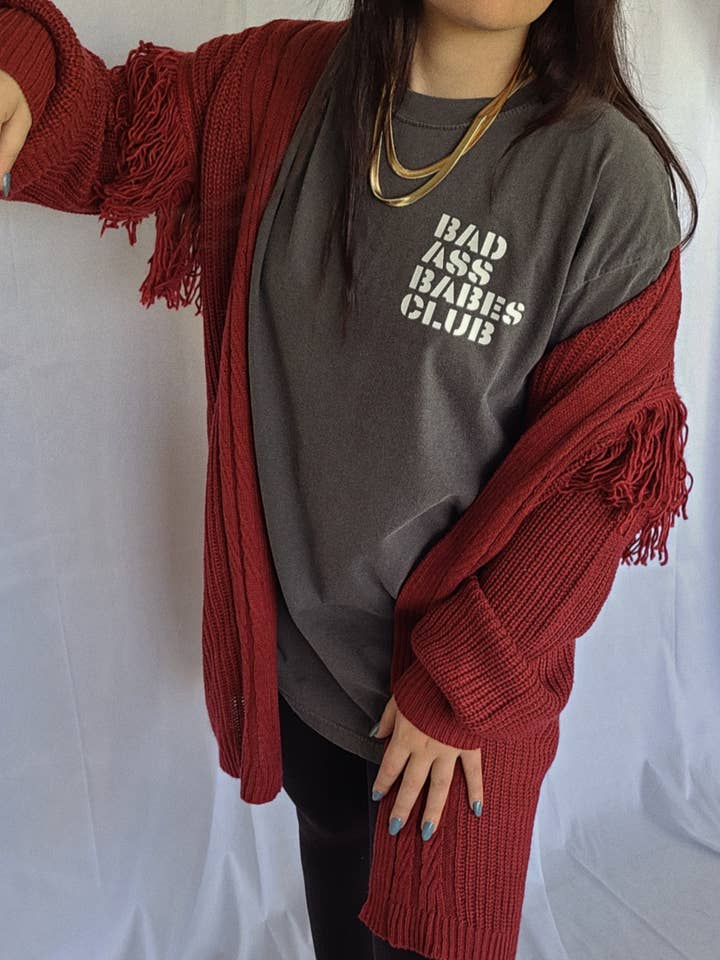 BAD ASS BABES CLUB | OVERSIZED THROWBACK TEE for wholesale by Thread House