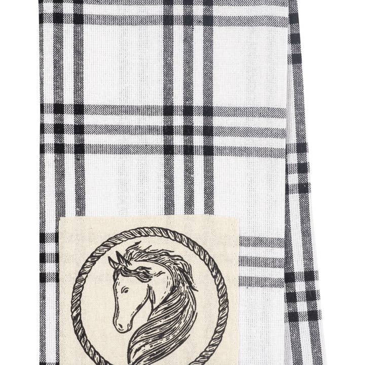 KAF Home - Wholesale Tea Towel - Western/Ranch Themed 100% Cotton Kitchen Towel - 18" x 28"