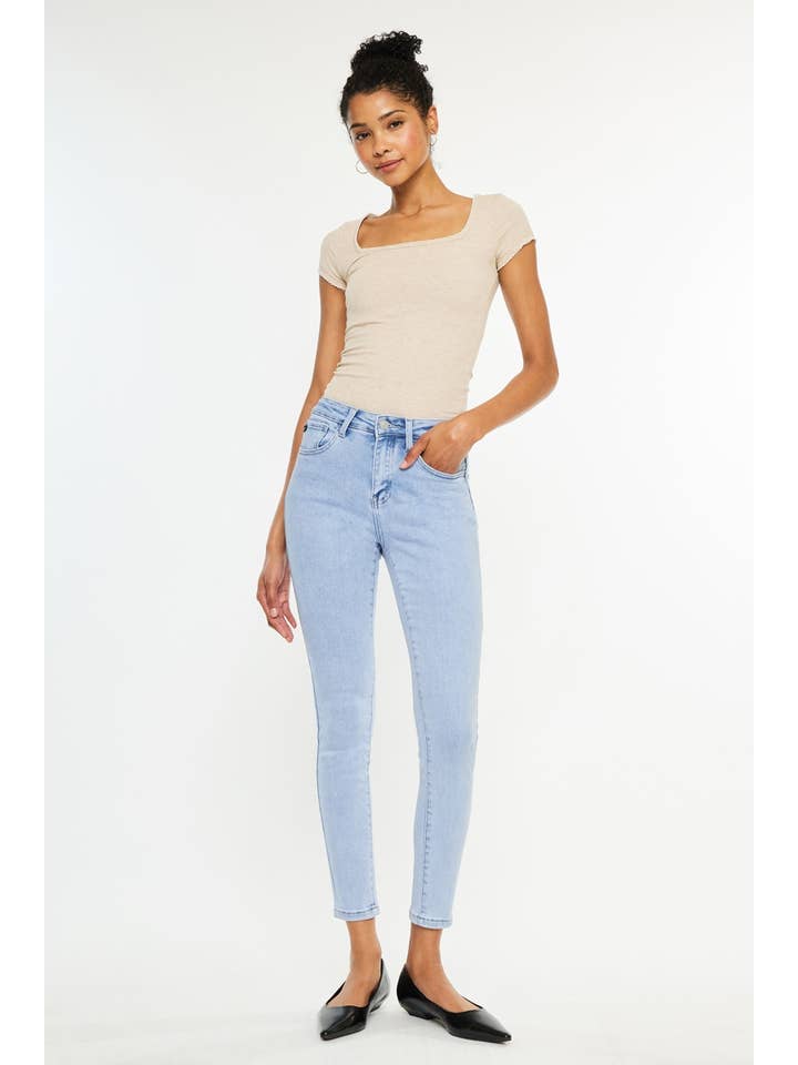 LIGHT OPEN PACK HIGH RISE ANKLE SKINNY JEANS-KC20050L for wholesale on Faire1