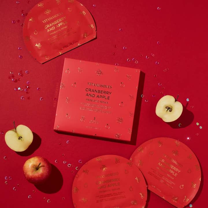 Vitamasques - Wholesale Skincare Face Mask - Cranberry & Apple Repair Face Mask Boxset