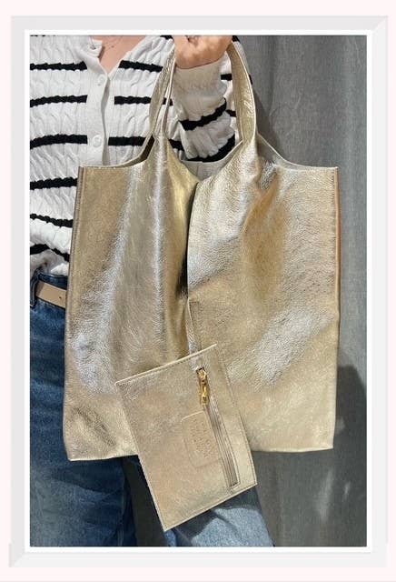 Z et Z - Wholesale Belt Bag - Women's - Grained leather or iridescent leather tote bag18