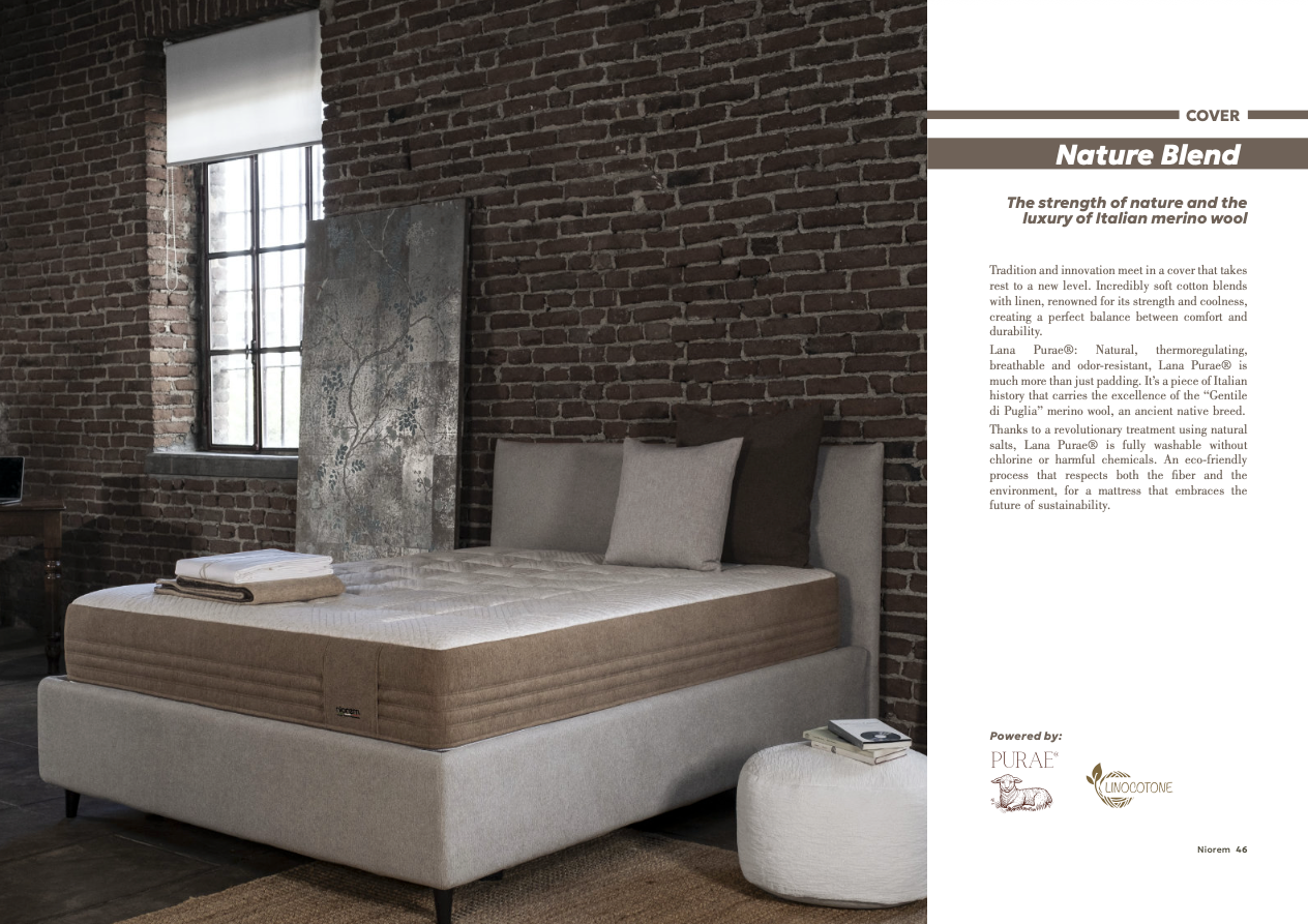 Niorem®: Design Beds & Mattresses from Italy - Venta al por mayor Cama - Colchón Modelo T - Funda Nature Blend - Colchones tamaño King8