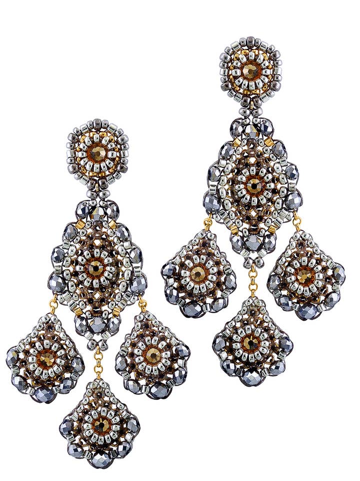 Pendiente tipo candelabro en plata, estilo E24315 para venta al por mayor de Miguel Ases