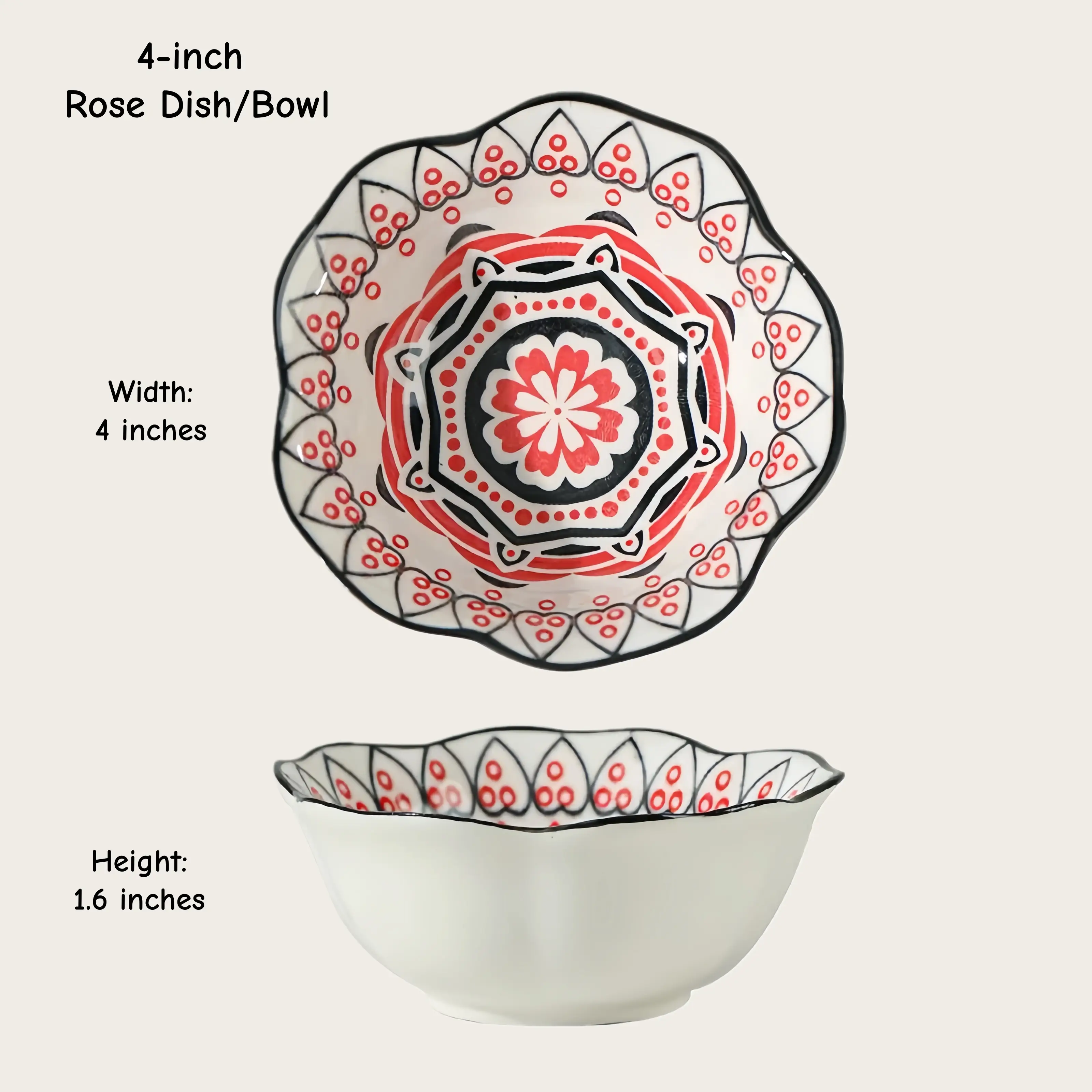 Otterware - Vente Bols à condiments/sauces - Plats à trempette en céramique style marocain (6 styles)47