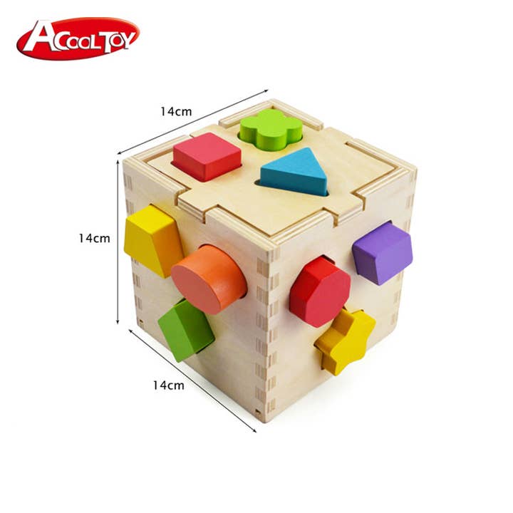 ACOOL TOY - Wholesale Wood Toy - Kids - AC7662 Shape Sorter Box - Open Case2