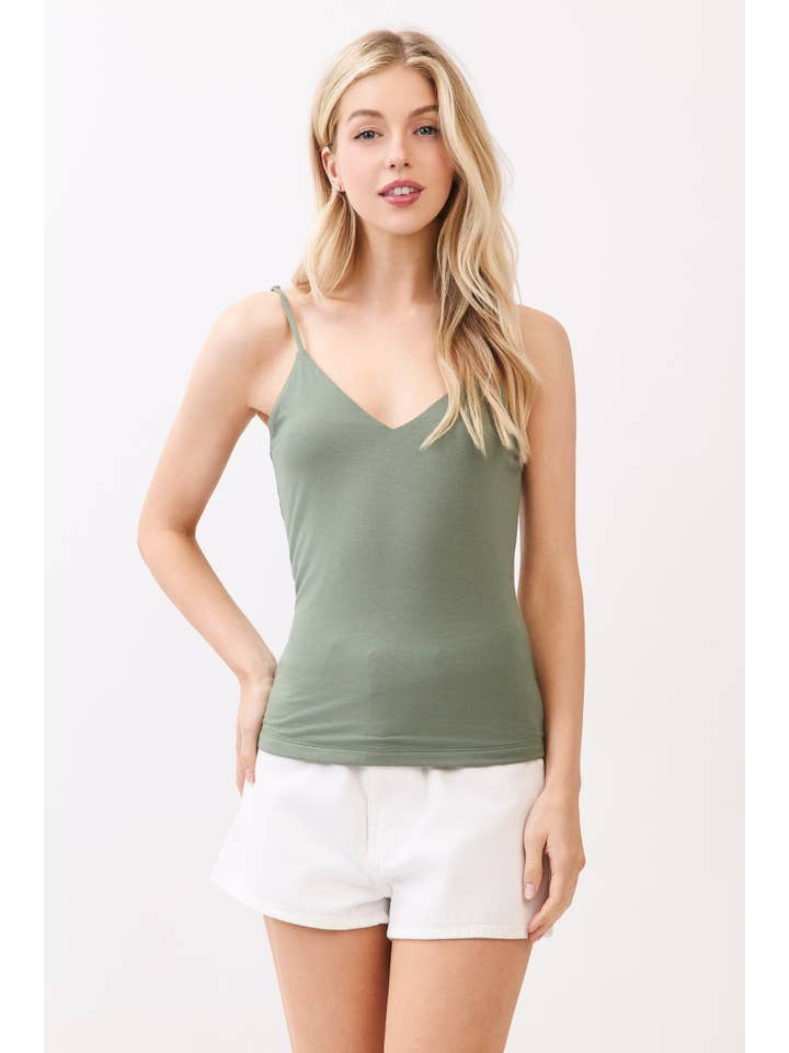 Final Touch - Wholesale Camisole - Women's - DOUBLE LAYERED V- NECK CAMI TOP - VT161314