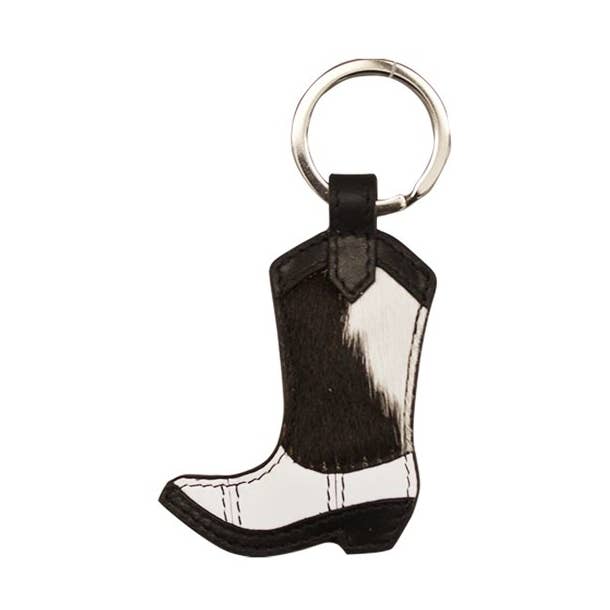 6446 Leather Hair On Boot Keyfob for wholesale by ili New York