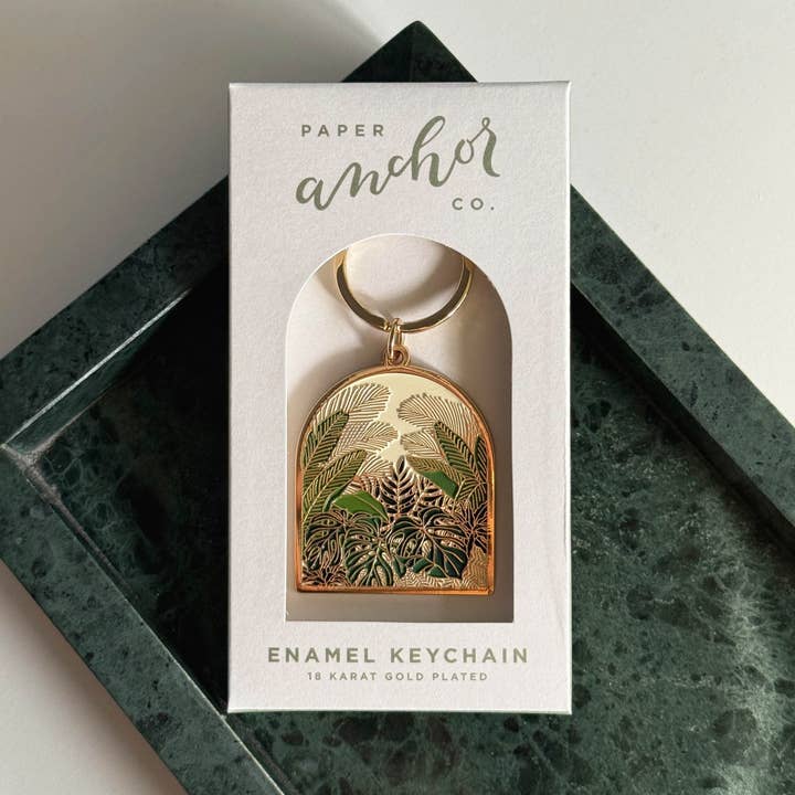 Paper Anchor Co. - Wholesale Keychain - Women's - Tropical Conservatory Arch Keychain | Valentine Gifts1