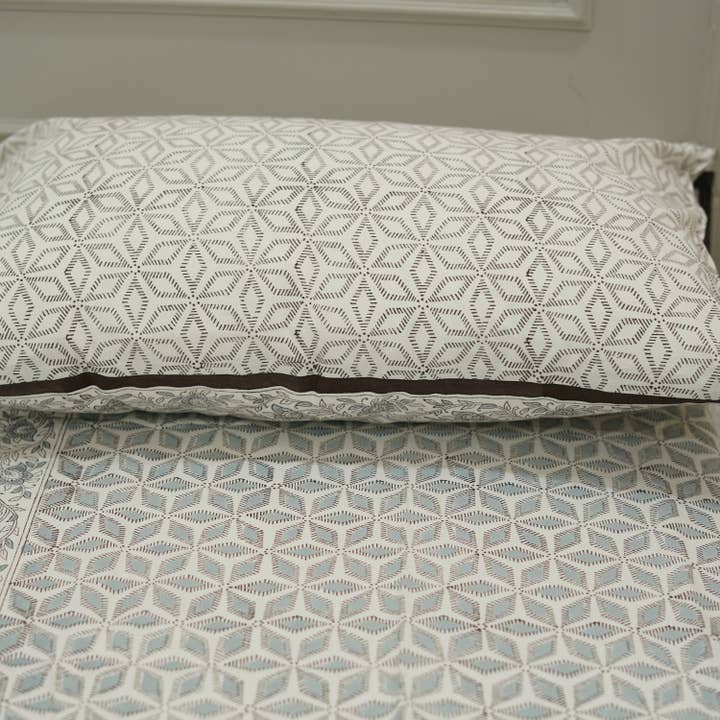 Fabdivine - Wholesale Bedding Set - Hand Print Design Bedsheet With Pillow Cover - Shatkon5