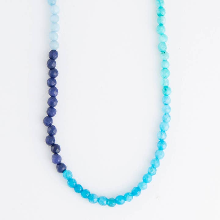 Elsie & Zoey - Wholesale Beaded/Pearl Necklace - Maren Genuine Aventurine Stone Ombre 15" Beaded Necklace9