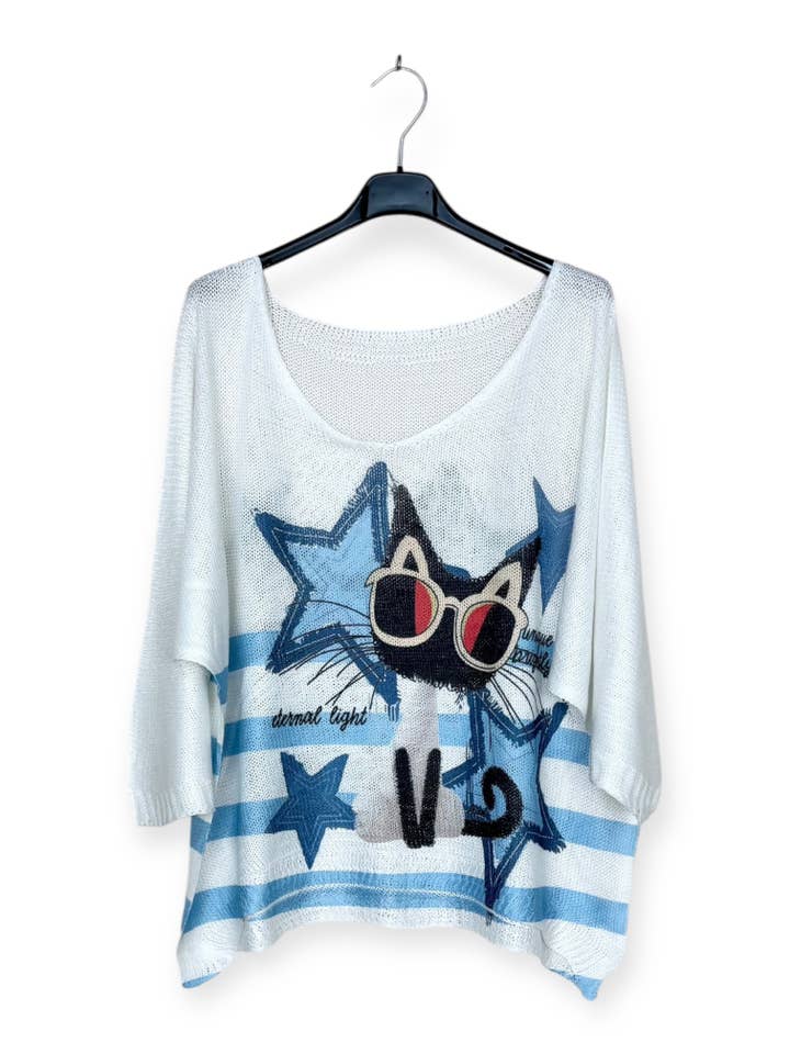 CX 2001-35 - Trykt striktrøje for engroshandel hos Lucky Nana