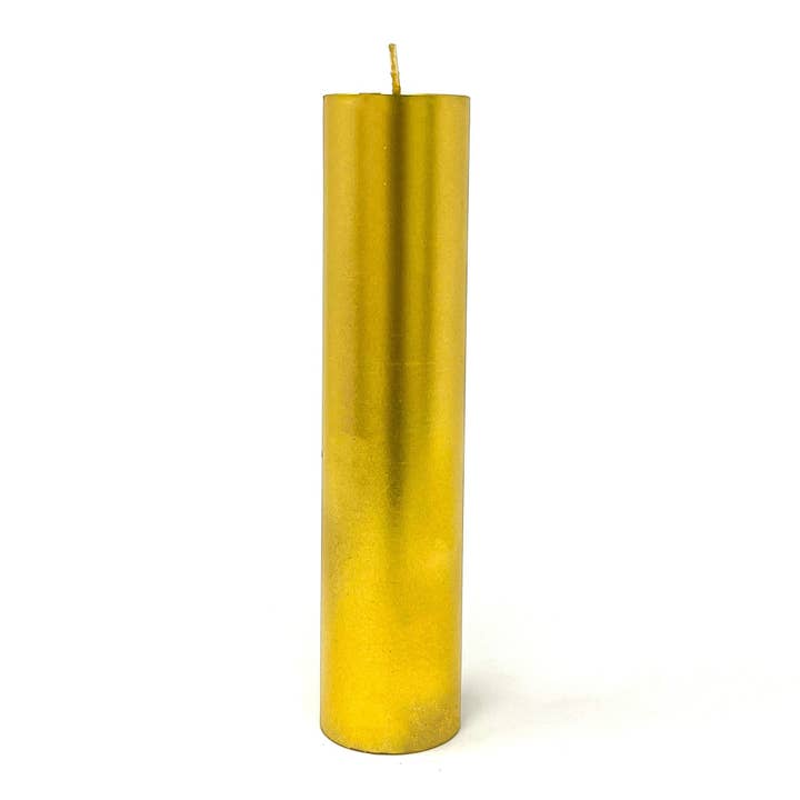 SUN MAGIC - GOLD - Spellcasting Pillar Candle for Symbol Carving & Herb Rolling for wholesale by House Of Intuition