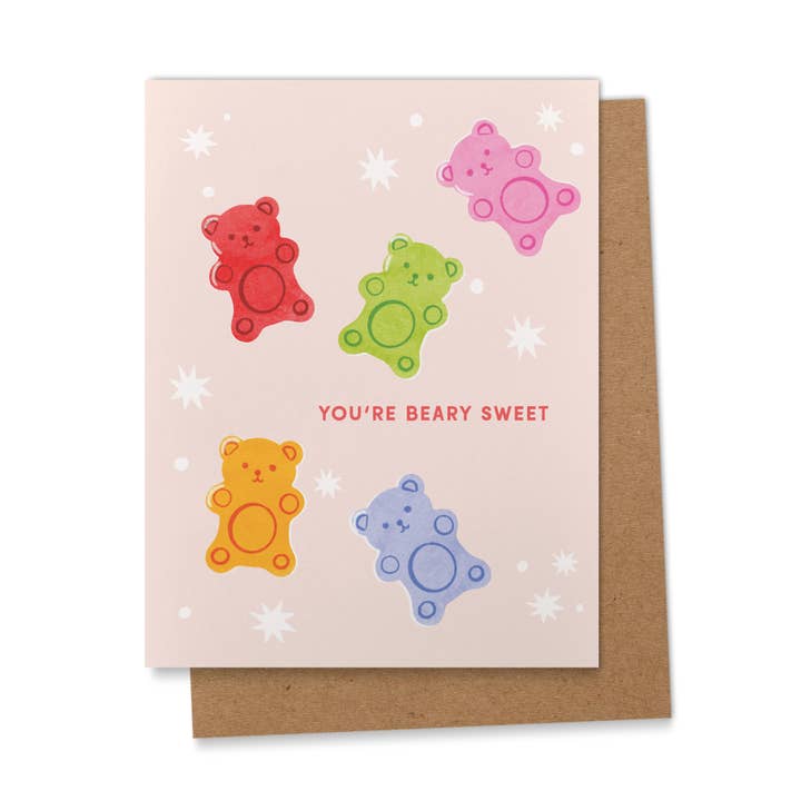 Beary Sweet Valentine's Day Greeting Card - Gummy Bears for wholesale by Ana Peake